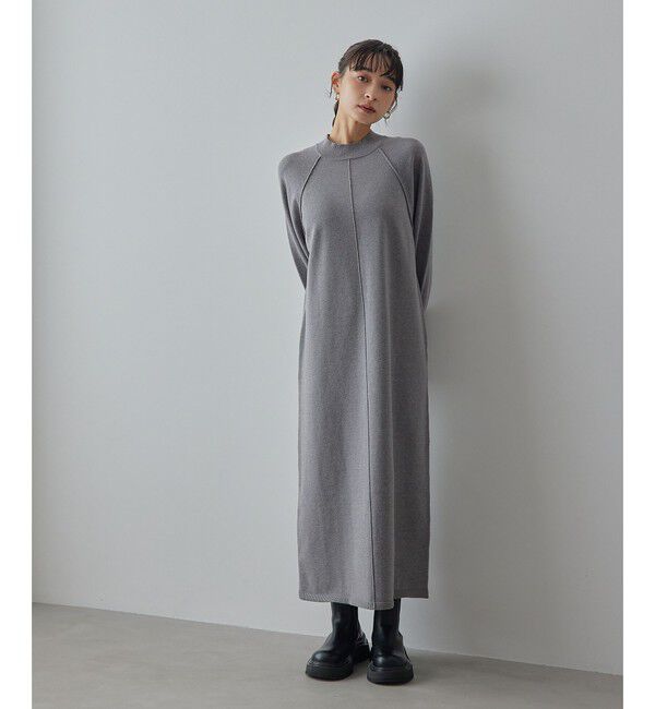 EMMEL REFINES「＜EMMEL REFINES＞EM ハイショク ニット ロング ワンピース」|ワンピース|