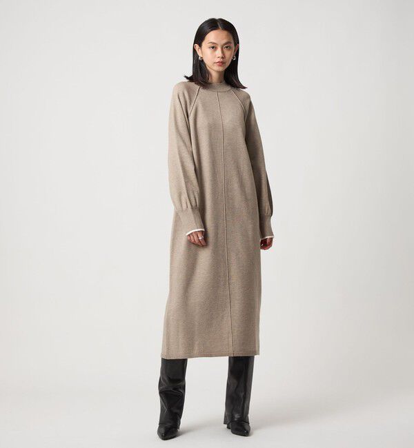 EMMEL REFINES「＜EMMEL REFINES＞EM ハイショク ニット ロング ワンピース」|ワンピース|