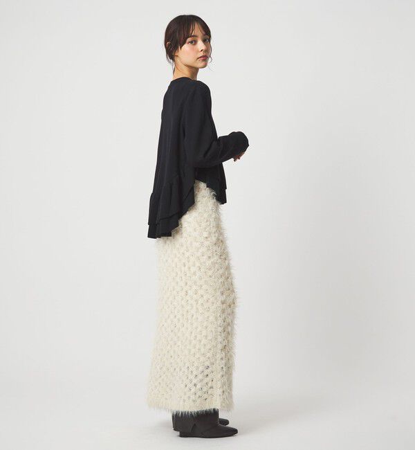 EMMEL REFINES「＜EMMEL REFINES＞EM スソダブルフリル ニットプルオーバー」|ニット・セーター|