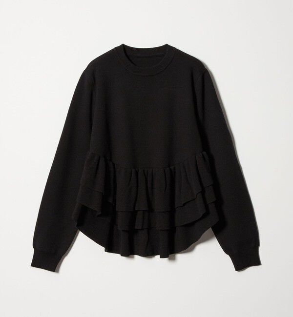 EMMEL REFINES「＜EMMEL REFINES＞EM スソダブルフリル ニットプルオーバー」|ニット・セーター|