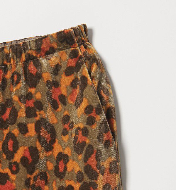 UNITED ARROWS green label relaxing「ベロア レオパード ワイド パンツ」|チノ|