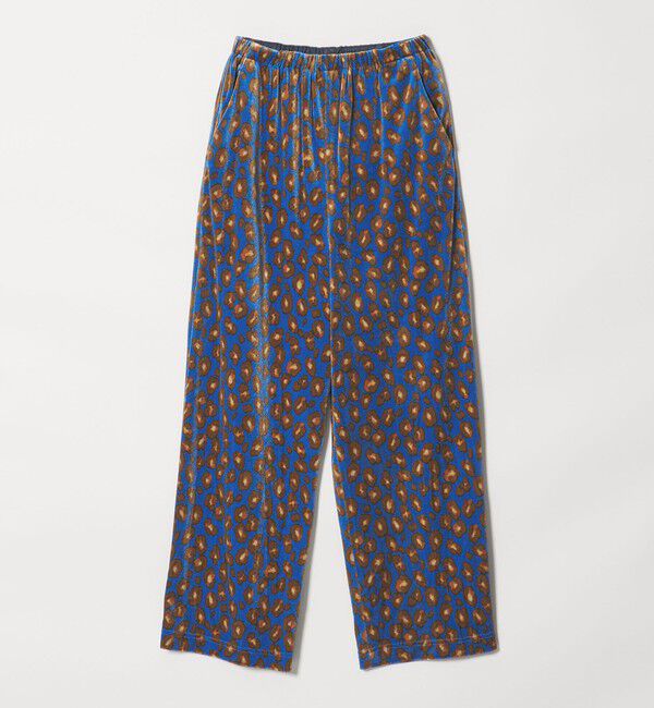 UNITED ARROWS green label relaxing「ベロア レオパード ワイド パンツ」|チノ|