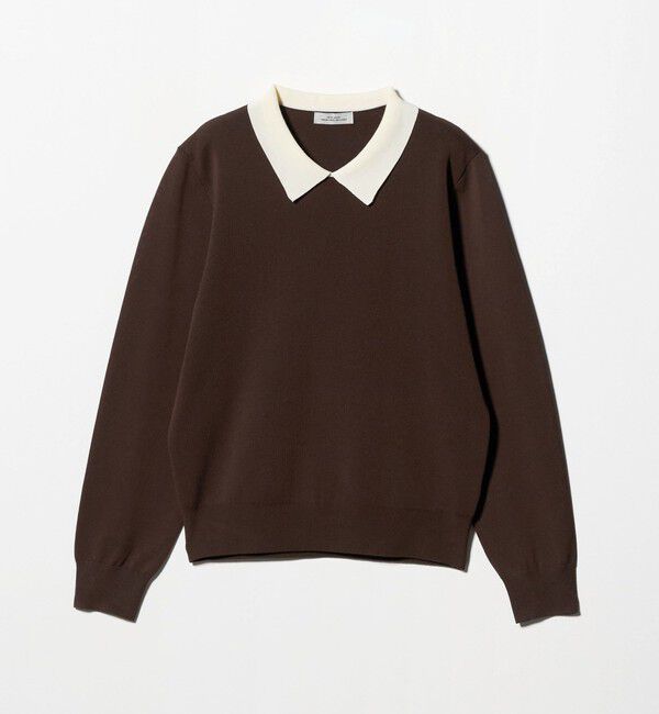 UNITED ARROWS green label relaxing「襟付き ロングスリーブ プルオーバー ニット ウォッシャブル」|ニット・セーター|