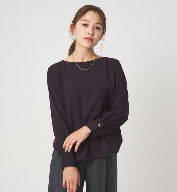 UNITED ARROWS green label relaxing「シンプル クルーネック ブラウス」|シャツ・ブラウス|NAVY