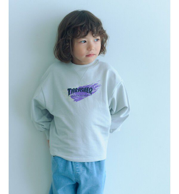 UNITED ARROWS green label relaxing「【別注】＜THRASHER＞プリントスウェット / トレーナー / キッズ  100cm-130cm」|スウェット・ジャージ|LT.BLUE