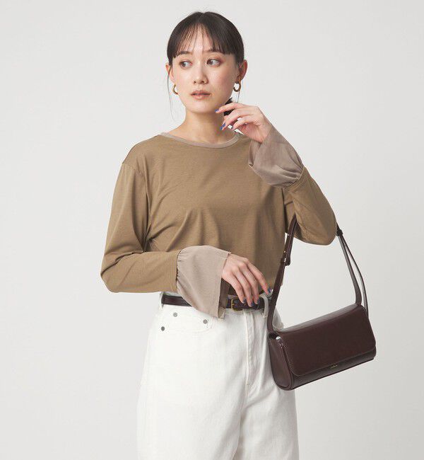 UNITED ARROWS green label relaxing「ソデ チュール プルオーバー」|Tシャツ・カットソー|BEIGE