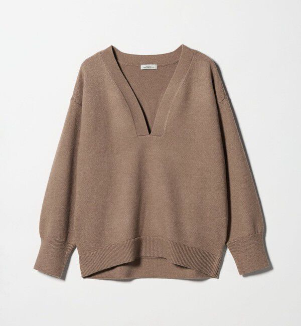 UNITED ARROWS green label relaxing「【WEB限定】＜at ease＞スキッパー プルオーバー ニット ウォッシャブル」|ニット・セーター|