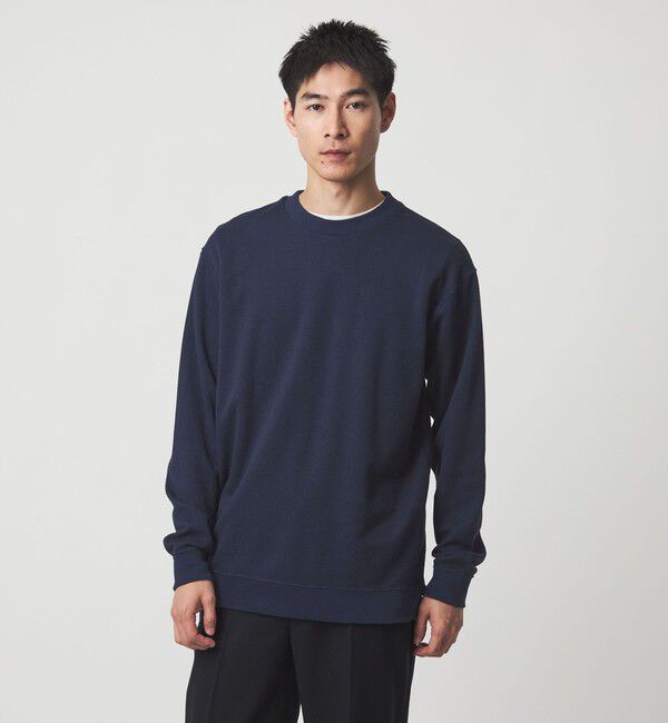 UNITED ARROWS green label relaxing「ミラノ リブ ダブルフェイス クルーネック カットソー」|Tシャツ・カットソー|NAVY