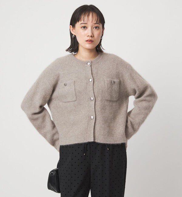 UNITED ARROWS green label relaxing「ヘアリー ニット ジャケットライク カーデイガン」|カーディガン|