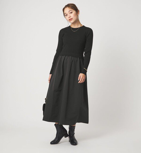 UNITED ARROWS green label relaxing「タフタ ドッキング ワンピース ウォッシャブル」|ワンピース|