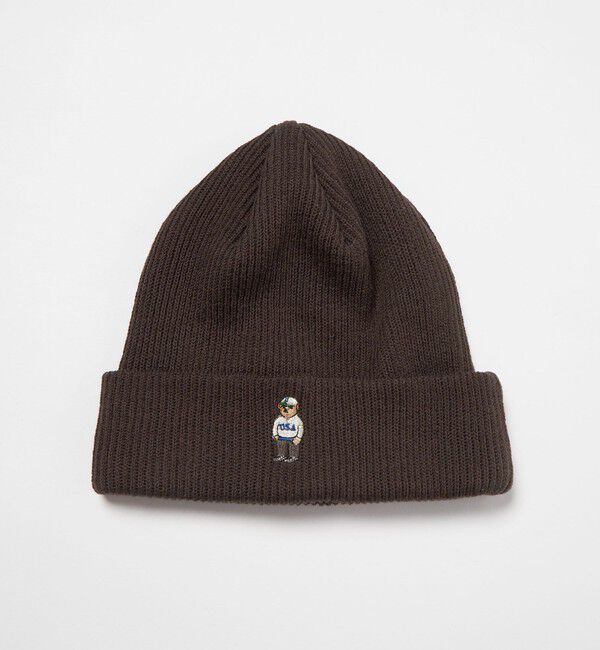 UNITED ARROWS green label relaxing「【別注】＜ROSTER BEAR&times;INFIELDER DESIGN＞ニットキャップ」|ニット帽|DK.BROWN