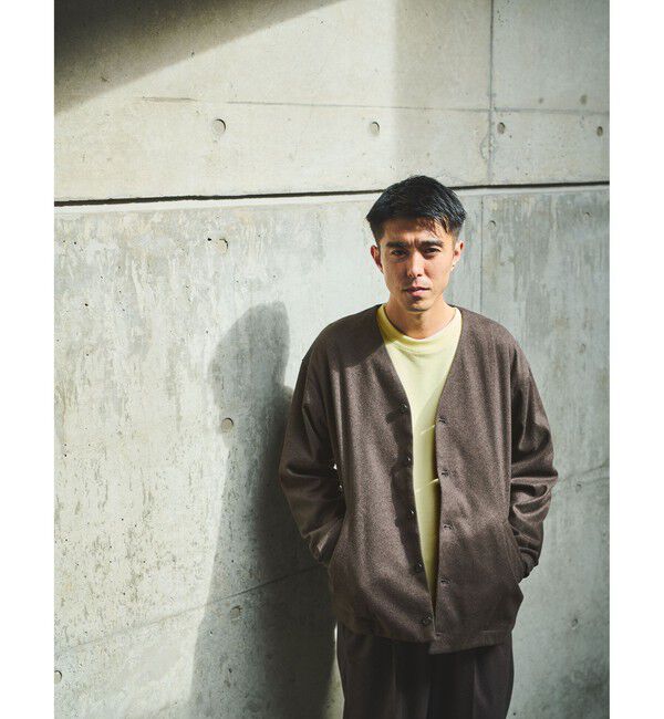 UNITED ARROWS green label relaxing「WONDER CLOTH ノーカラー カーディガン -ストレッチ-」|カーディガン|