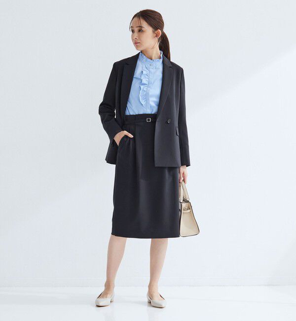 UNITED ARROWS green label relaxing「［size SHORTあり］パウドレ ベルト付き タイト スカート ウォッシャブル ストレッチ」|タイト|