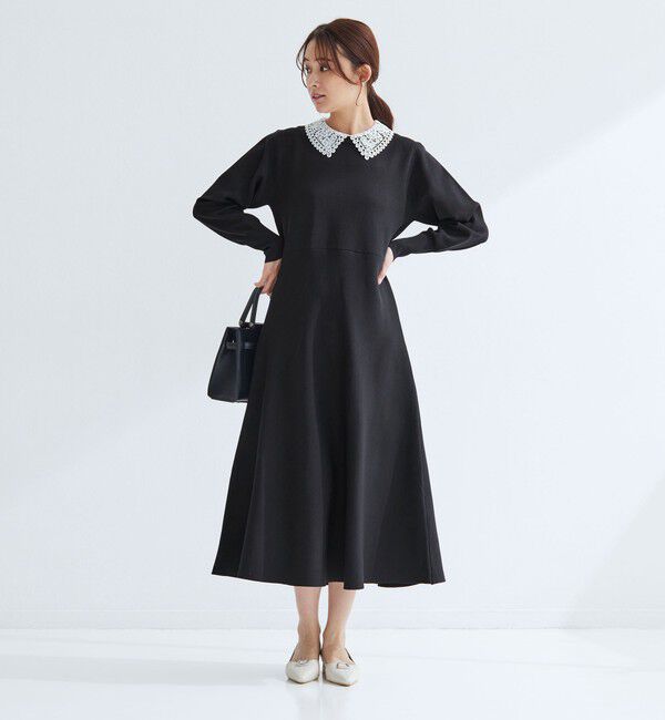 UNITED ARROWS green label relaxing「エリレース 2WAY ニット ワンピース ウォッシャブル」|ワンピース|