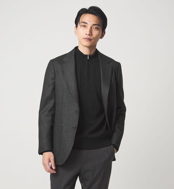 UNITED ARROWS green label relaxing「GLR CLOTH ミルドカルゼ 2B RG ジャケット」|テーラードジャケット|DK.GRAY