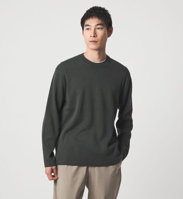 UNITED ARROWS green label relaxing「ウォッシャブル ウール ソウバリ クルーネック ニット」|ニット・セーター|DK.GRAY