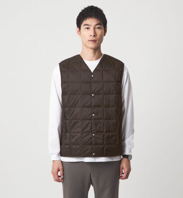 UNITED ARROWS green label relaxing「＜TAION＞Vネック ボタン ベスト」|ダウンベスト・ベスト|