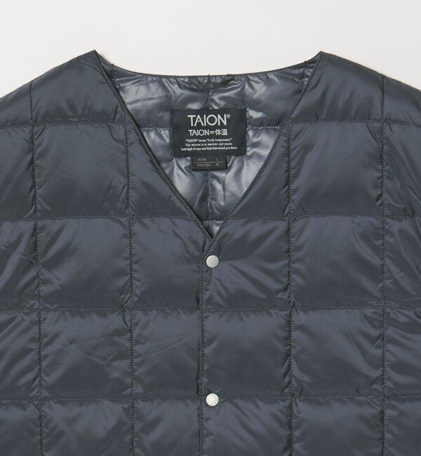 UNITED ARROWS green label relaxing「＜TAION＞Vネック ボタン ベスト」|ダウンベスト・ベスト|