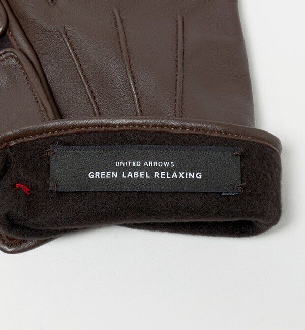 UNITED ARROWS green label relaxing「ラムレザー H/PIQUE グローブ -タッチパネル対応-」|手袋|
