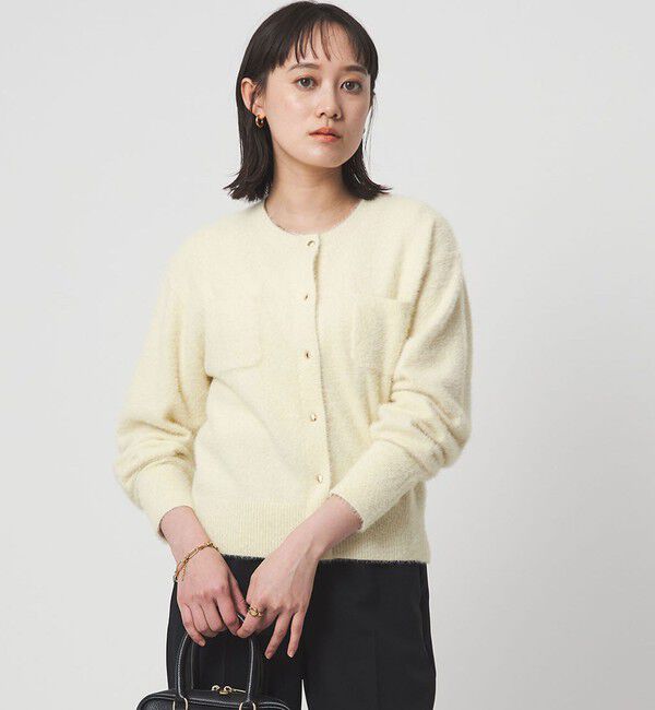 UNITED ARROWS green label relaxing「フラッフ フェザーヤーン ゴールドカラーボタン ニット カーディガン」|カーディガン|