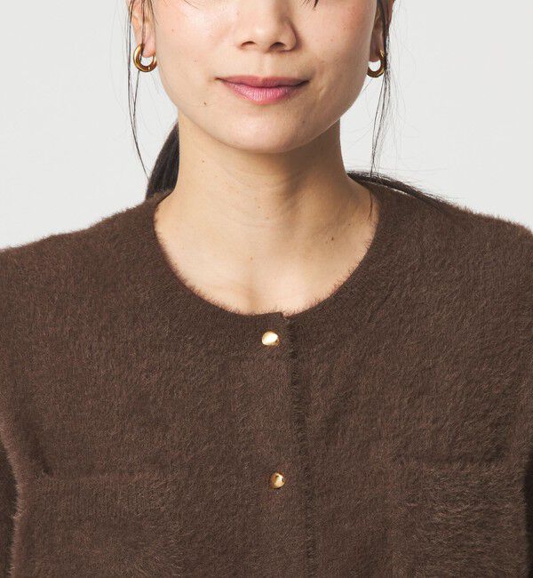 UNITED ARROWS green label relaxing「フラッフ フェザーヤーン ゴールドカラーボタン ニット カーディガン」|カーディガン|