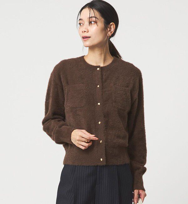 UNITED ARROWS green label relaxing「フラッフ フェザーヤーン ゴールドカラーボタン ニット カーディガン」|カーディガン|
