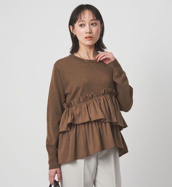 UNITED ARROWS green label relaxing「ティアード ドッキング プルオーバー ニット 2」|ニット・セーター|