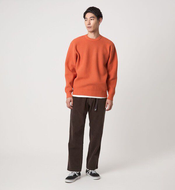 UNITED ARROWS green label relaxing「コットン ポリエステル ワッフル クルーネック ニット」|ニット・セーター|