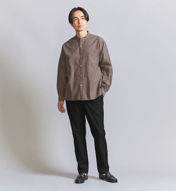 BEAUTY&YOUTH UNITED ARROWS「TR ピンヘッド  1プリーツ イージー パンツ ‐タテ・ヨコストレッチ‐」|チノ|