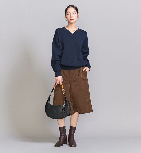 BEAUTY&YOUTH UNITED ARROWS「コットンナイロン Vネック プルオーバー -ウォッシャブル-」|ニット・セーター|