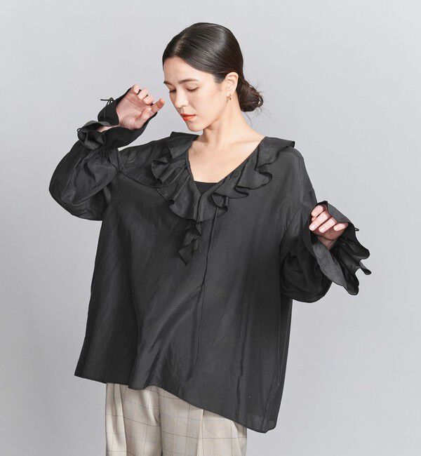 BEAUTY&YOUTH UNITED ARROWS「レーヨンコットンローン ラッフルシャツ」|シャツ・ブラウス|