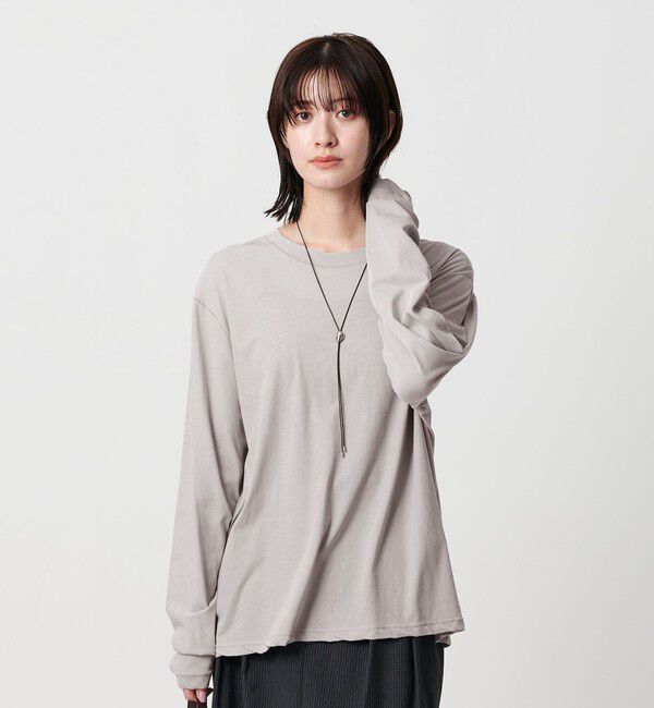 BEAUTY&YOUTH UNITED ARROWS「コットン ルーズ ロングスリーブ Tシャツ」|Tシャツ・カットソー|LT.GRAY