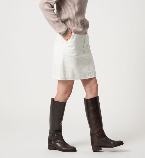 STEVEN ALAN「＜Steven Alan＞13OZ デニム ミニスカート」|スカート|WHITE