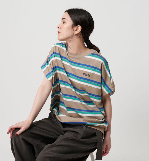 BEAUTY&YOUTH UNITED ARROWS「＜Americana＞マルチボーダー スリーブレス トップス/ベージュ」|Tシャツ・カットソー|