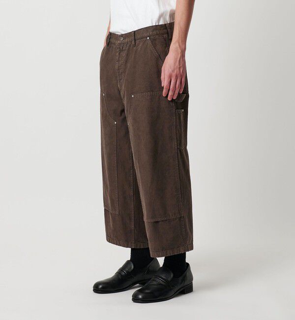 MONKEY TIME「ガーメントダイ ダック ダブルニー アンクル パンツ」|チノ|