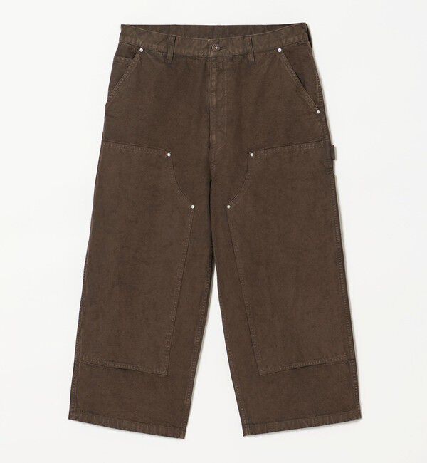MONKEY TIME「ガーメントダイ ダック ダブルニー アンクル パンツ」|チノ|