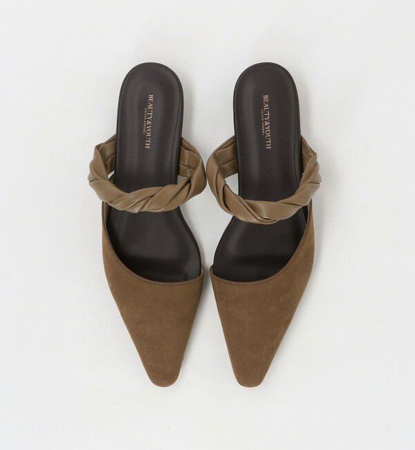 BEAUTY&YOUTH UNITED ARROWS「スエードライク ツイスト ストラップ ミュール」|サンダル|