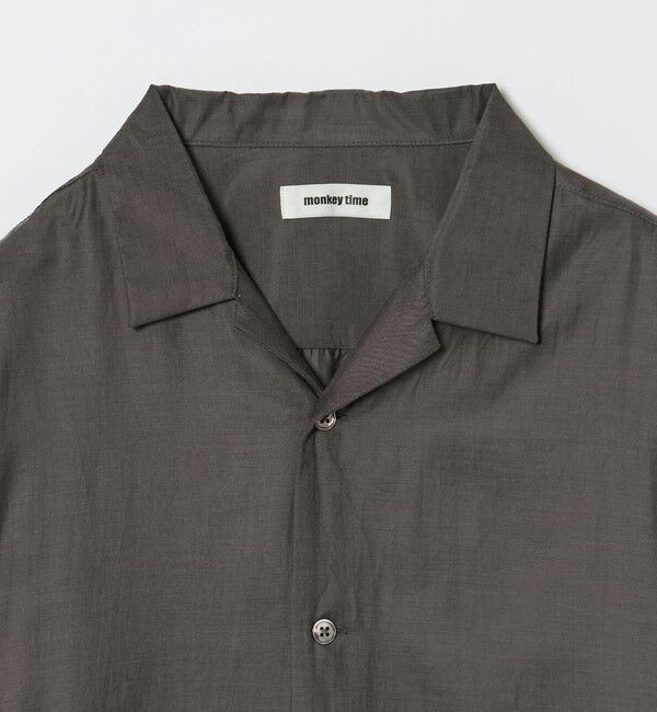 MONKEY TIME「キュプラ コットン オープンカラー シャツ」|シャツ・ブラウス|