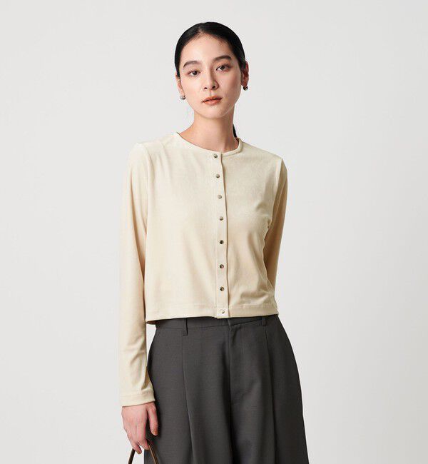 BEAUTY&YOUTH UNITED ARROWS「ベロアコンパクト カーディガン」|カーディガン|