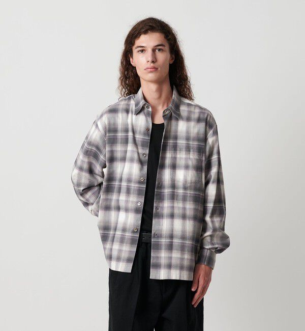 MONKEY TIME「ブラッシュド オンブレ チェック シャツ」|シャツ・ブラウス|