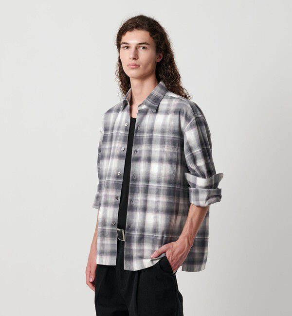 MONKEY TIME「ブラッシュド オンブレ チェック シャツ」|シャツ・ブラウス|