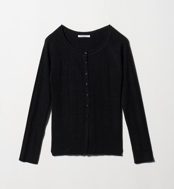 BEAUTY&YOUTH UNITED ARROWS「ポリエステルブレンド メランジリブ カーディガン ウォッシャブル」|カーディガン|