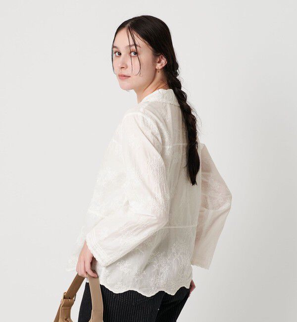 BEAUTY&YOUTH UNITED ARROWS「エンブロイダリー オープンカラーシャツ」|シャツ・ブラウス|