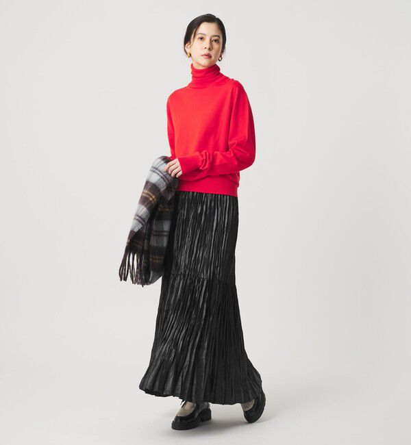 BEAUTY&YOUTH UNITED ARROWS「ポリエステル チンツプリーツ スカート」|スカート|BLACK