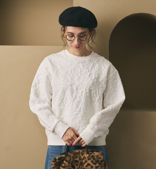 BEAUTY&YOUTH UNITED ARROWS「ボタニカルジャガード プルオーバー」|Tシャツ・カットソー|OFF WHITE