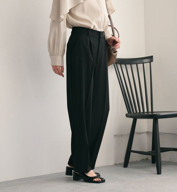 BEAUTY&YOUTH UNITED ARROWS「【WEB限定 Wardrobe DAILY MINIMAL】ダブルクロス テーパードパンツ ウォッシャブル」|スラックス|
