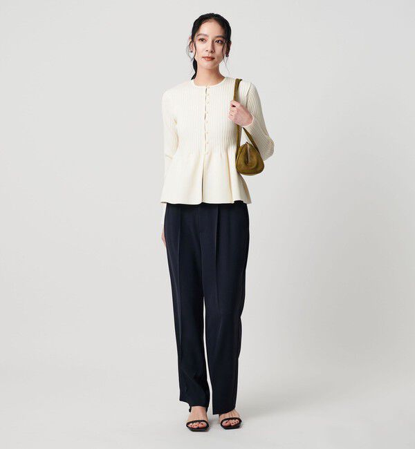 BEAUTY&YOUTH UNITED ARROWS「【WEB限定 Wardrobe DAILY MINIMAL】ダブルクロス テーパードパンツ ウォッシャブル」|スラックス|