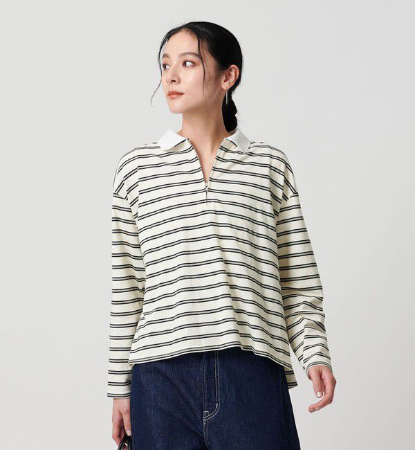 BEAUTY&YOUTH UNITED ARROWS「【WEB限定】マルチボーダー ハーフジッププルオーバー」|Tシャツ・カットソー|