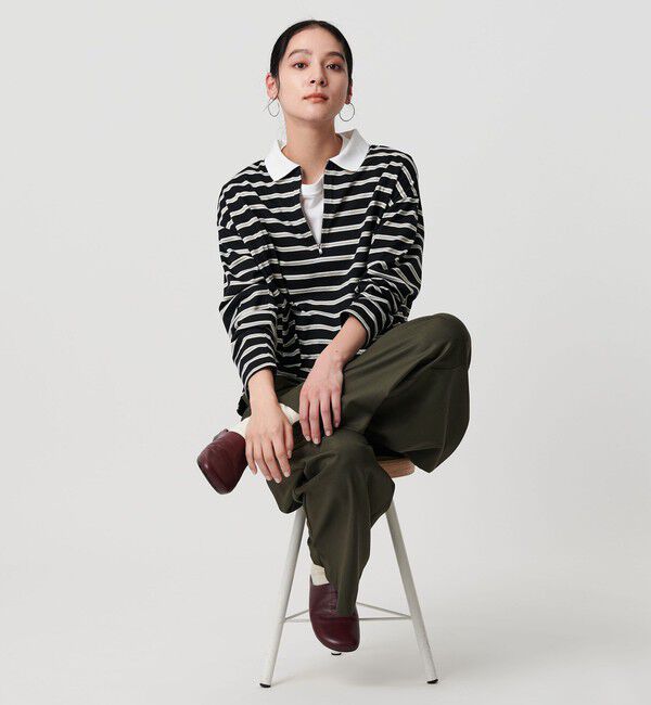 BEAUTY&YOUTH UNITED ARROWS「【WEB限定】マルチボーダー ハーフジッププルオーバー」|Tシャツ・カットソー|