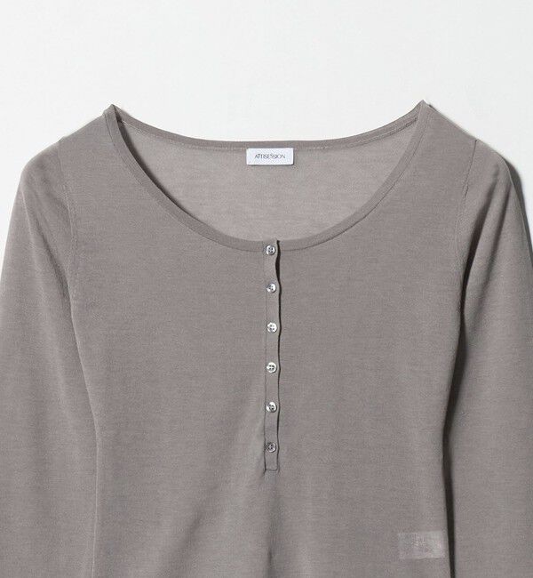 ATTISESSION「＜ATTISESSION＞ヘンリーネック プルオーバー トップス」|ニット・セーター|